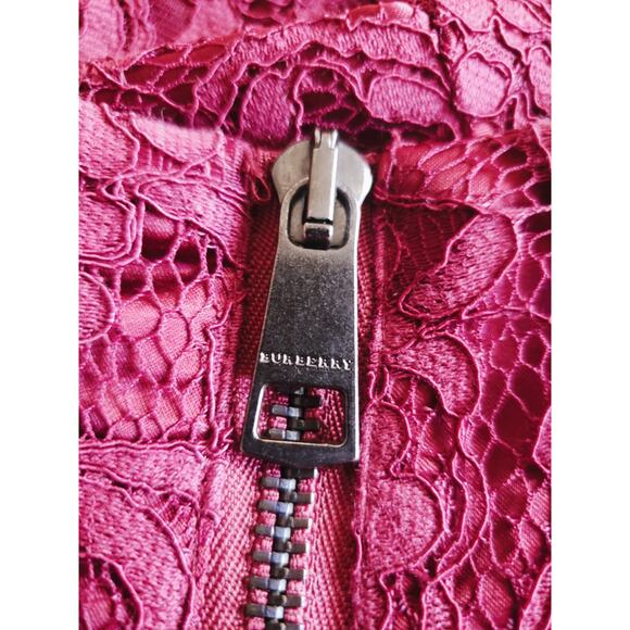 Burberry Fit & Flare Lace Tea Dress Red Size US 6 - Picture 8 of 10